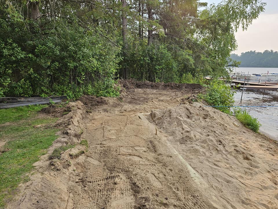 Sand and grading work